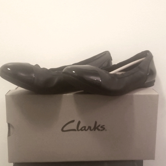 Clark's Rena Jazz Leather Ballerina Flats - Picture 7 of 9
